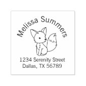 かわいい小さなキツネアーチアドレス セルフインキングスタンプ (デザイン)