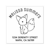 かわいい小さなキツネアーチアドレス セルフインキングスタンプ (デザイン)