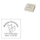 かわいい小さなキツネアーチアドレス ラバースタンプ (押印)