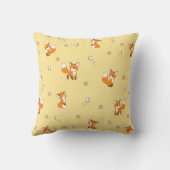 かわいい小さなキツネオンイエロー クッション (裏面)