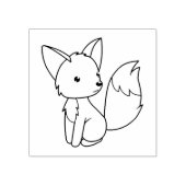 かわいい小さなキツネカラー私 ラバースタンプ (インプリント)