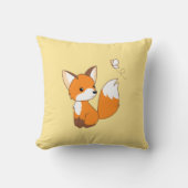 かわいい小さなキツネ蝶を見る クッション (正面)