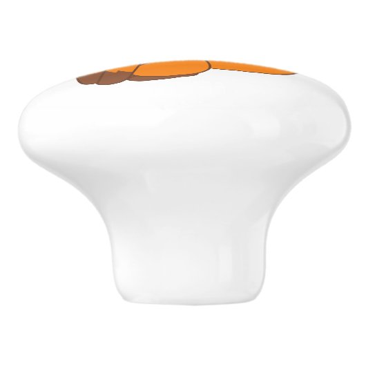 かわいい小さなキツネ蝶を見る セラミックノブ (側面)