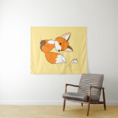 かわいい小さなキツネ蝶を見る タペストリー (インサイチュ(横))