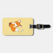 かわいい小さなキツネ蝶を見る ラゲッジタグ (正面横)