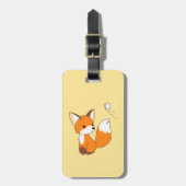 かわいい小さなキツネ蝶を見る ラゲッジタグ (正面縦)