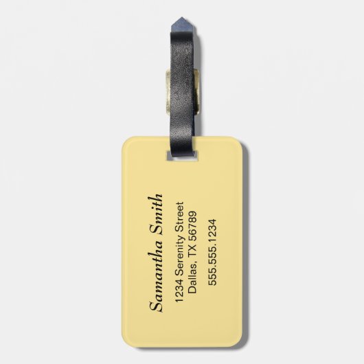 かわいい小さなキツネ蝶を見る ラゲッジタグ (裏面縦)