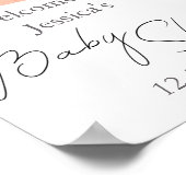 かわいい小さなキツネ赤ちゃんシャワー ポスター (角)