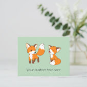 かわいい小さなキツネ ポストカード (スタンド正面)