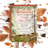 かわいい小さなキノコが赤ちゃんシャワーの途中にある 招待状