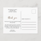 かわいい小さなキノコの写真誕生のお知らせ 案内ポストカード (裏面)