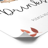 かわいい小さなキノコ – ドリンク ポスター (角)