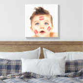 かわいい小さなキューピッドの写真 キャンバスプリント (インサイチュ (寝室))