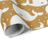 かわいい小さなクジラありがとうごちそうさん ラッピングペーパー (ロールコーナー)