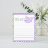 かわいい小さなクジラアドバイス赤ちゃんシャワーゲーム/紫 (スタンド正面)