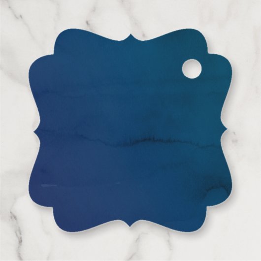 かわいい小さなクジラ水中テーマベビーシャワー フェイバータグ (裏面)