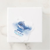 かわいい小さなクジラ水中テーマベビーシャワー フェイバータグ (インサイチュ)