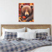 かわいい小さなクマのキャンバス印刷 キャンバスプリント (インサイチュ (寝室))