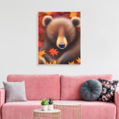 かわいい小さなクマのキャンバス印刷 キャンバスプリント (インサイチュ (リビング))