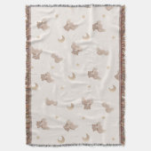 かわいい小さなクマのパターン スローブランケット (正面縦)