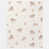 かわいい小さなクマのパターン フリースブランケット (正面)