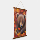 かわいい小さなクマの壁タペストリー 吊り下げ型タペストリー (傾斜あり)