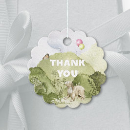 かわいい小さなクマの水の色ベビーシャワーありがとう フェイバータグ