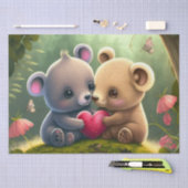 かわいい小さなクマの漫画ティッシュペーパー 薄葉紙 (クラフト)