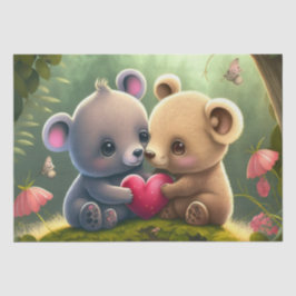 かわいい小さなクマの漫画ティッシュペーパー 薄葉紙