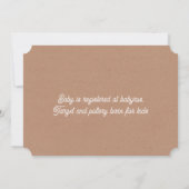 かわいい小さなクマ男の子の赤ちゃんシャワー 招待状 (裏面)