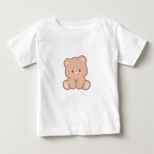 かわいい小さなクマ ベビーTシャツ (正面)