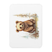 かわいい小さなクマ – 芸術的イラストレーションデザイン マグネット (縦)