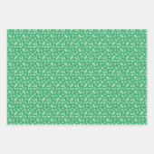 かわいい小さなクリスマストナカイを青に ラッピングペーパーシート (正面2)