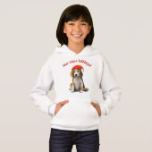 かわいい小さなクリスマスビーグルTシャツ (正面フル)