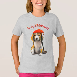 かわいい小さなクリスマスビーグルTシャツ Tシャツ