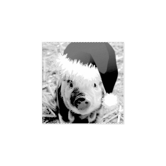 かわいい小さなクリスマスピゲ ラバースタンプ (インプリント)