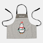 かわいい小さなクリスマスペンギン エプロン (正面)