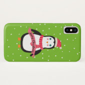 かわいい小さなクリスマスペンギン「メリークリスマス」 Case-Mate iPhoneケース (裏面(横))