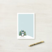 かわいい小さなクリスマスペンギン |名前 ポストイット (デスク上)