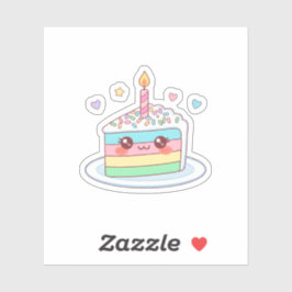 かわいい小さなケーキのスライス シール