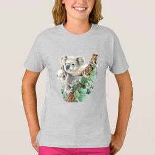 かわいい小さなコアラベアオーストラリアの動物アートT-Shi Tシャツ