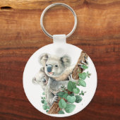 かわいい小さなコアラ熊オーストラリアの動物アート キーホルダー (正面)