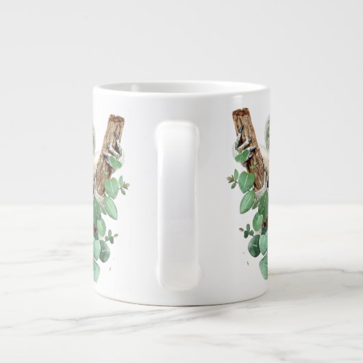 かわいい小さなコアラ熊オーストラリアの動物アート ジャンボコーヒーマグカップ (裏面)