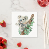 かわいい小さなコアラ熊オーストラリアの動物アート スタンダードカクテルナプキン (インサイチュ)