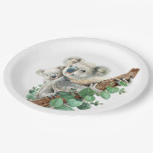 かわいい小さなコアラ熊オーストラリアの動物アート ペーパープレート (アングル)