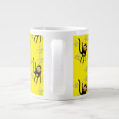 かわいい小さなサルとバナナ ジャンボコーヒーマグカップ (裏面)