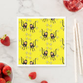 かわいい小さなサルとバナナ スタンダードランチョンナプキン (インサイチュ)