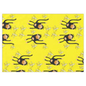 かわいい小さなサルとバナナ テーブルクロス (正面(横))