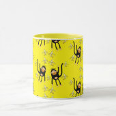 かわいい小さなサルとバナナ マグカップ (中央)