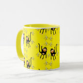 かわいい小さなサルとバナナ マグカップ (正面左)